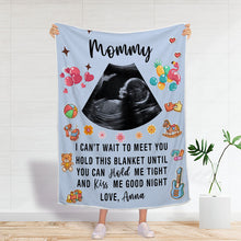 Custom Photo I Can't Wait To Meet You - Blanket - New Born Baby Gifts For Mother Personalized Custom Fleece Flannel Blanket