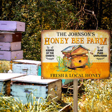 Personalized Bee Fresh Local Honey Customized Classic Metal Signs-CUSTOMOMO