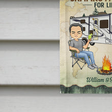 Drive Slow Drunk Campers Matter Husband Wife Camping Couple - Personalized Custom Flag-Flag-Thesunnyzone