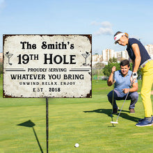 Personalized Golf 19th Hole Customized Classic Metal Signs-CUSTOMOMO