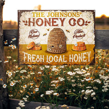 Personalized Bee Fresh Local Honey Raw Natural Customized Classic Metal Signs-CUSTOMOMO