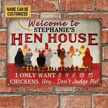 Chicken Coop Hen House Welcome Custom Classic Metal Signs-CUSTOMOMO