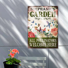 Personalized Garden Pollinators Welcome Customized Classic Metal Signs-CUSTOMOMO