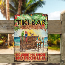 Personalized Tiki Bar Parrot Drinking Customized Classic Metal Signs-CUSTOMOMO