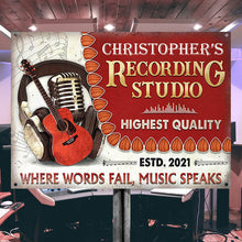 Personalized Acoustic Guitar Where Words Customized Classic Metal Signs-CUSTOMOMO