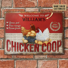 Personalized Chicken Coop Farm Fresh Customized Classic Metal Signs-CUSTOMOMO