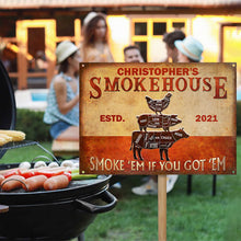 Personalized Grilling Vintage Smoke House Customized Classic Metal Signs-CUSTOMOMO