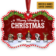 Dog Lover Merry Woofing Christmas - Personalized Custom Aluminum Ornament