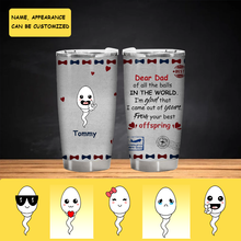 Glad To Be Your Best Kids - Family Personalized Custom Tumbler - Father's Day Gift - Gift For Dad