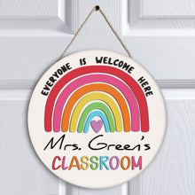 Back To School Personalized Custom Teacher Door Sign Teacher Name Sign Welcome Sign Door Hanger Appreciation gift for teachers