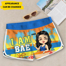 If Lost Return To Bae - Couple Beach Shorts - Summer Vibe Gift For Couples, Husband Wife Personalized Custom Beach Shorts