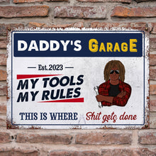 Daddy's Garage My Tools My Rules - Gift for Dad - Personalized Custom Classic Metal Signs