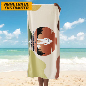 The Dadalorian This Is The Way - Personalized Custom Beach Towel For Dad Father's Day Gift