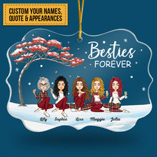 Besties Forever Christmas Tree - Personalized Acrylic Ornament - Christmas Gift For Besties, Sisters, Sistas