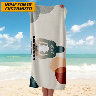 The Dadalorian This Is The Way - Personalized Custom Beach Towel For Dad Special Gift For Father