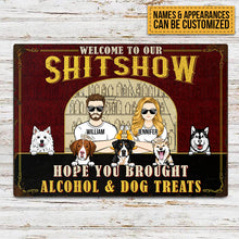 Couple Hope You Brought Alcohol & Dog Treats - Dog Lovers Gifts - Personalized Custom Classic Metal Signs