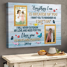 I Will Never Outgrow My Love And Need For You - Gifts For Mother, Mother’s Day Gift Personalized Custom Framed Canvas Wall Art