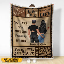 You Are The Only One I Want By My Side - Couple Blanket - Gift For Couples Personalized Custom Fleece Flannel Blanket
