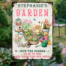 And Into The Garden We Go Gardening - Customized Classic Metal Signs - Garden Signs - Gift For Gardening Lovers