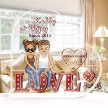 Hubby & Wifey Since - Personalized Customized Acrylic Plaque - Gift For Couple Lover - Valentine's Day Gift