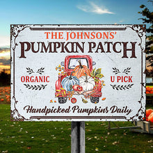 Autumn Farm Pumpkins Patch, Farm Decor, Harvest Season, Custom Classic Metal Signs