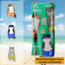 Swimsuit Fluffy Cats Gift For Pet Lovers - Cat Lovers - Personalized Beach Towel