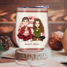 Couple Another Year Of Bonding Over Alcohol - Personalized Wine Tumbler - Christmas, Anniversary, Birthday Gift For Couples, Husband, Wife, Lovers, Anniversary, Engagement