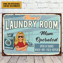 Laundry Room - Gift For Auntie And Mom And Grandma - Blue - Personalized Custom Classic Metal Signs
