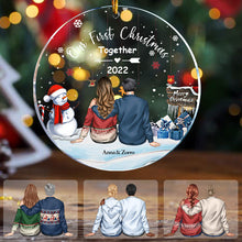 Our First Christmas Together- Personalized Circle Acrylic Ornament - Christmas, Loving, Anniversary Gift For Couple, Husband, Wife