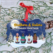 Christmas Ornament - Brothers And Sisters Linked Together - Personalized Christmas Ornament