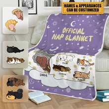 Official Nap Blanket - Pet Blanket - Cute Pet Gifts For Pet Lovers, Pet Mom Personalized Custom Fleece Flannel Blanket