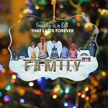 The Love Between Family Is Forever - Personalized Acrylic Ornament - Christmas Gift For Family Members, Sisters, Brothers, Mom, Dad