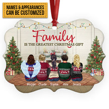 The Greatest Christmas Gift Is Family - Personalized Custom Benelux Shaped Wood Christmas Ornament - Gift For Family, Christmas Gift