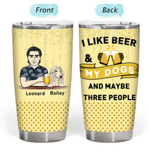 Old Man Beer Dog Personalized Tumbler