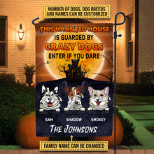 Dog Lovers Haunted House Custom Flag, Halloween Decoration Outdoor, Dog Mummy Costume