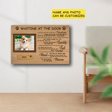Custom Photo - Pet Lover Gifts Waiting at the door - Personalized Custom Canvas Wall Art - Pet Customized