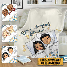 Our Snuggle Blanket - Couple Blanket - Anniversary Gifts For Couples Personalized Custom Fleece Blanket