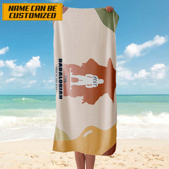 Personalized Custom Beach Towel For Dad - The Dadalorian This Is The Way - Gift For Father