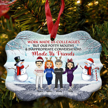 Work Made Us Colleagues - Christmas Gift For Co-worker - Personalized Custom Wooden Ornament, Aluminum Ornament