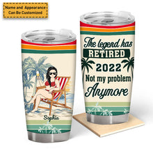 The Legend Has Retired Not My Problem Anymore - Pool Tumbler - Summer Vibe Gift Personalized Custom Tumbler