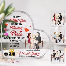 The Day I Met You - Personalized Customized Acrylic Plaque - Gift For Couple Lover - Valentine's Day Gift