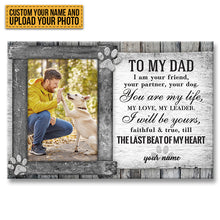 Custom Photo Dog Dad Father’s Day Gift Ideas Personalized Gift For Dog Dad Canvas Print