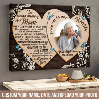 Custom Photo Personalized Sympathy Gifts For Loss Of Mother Remembrance Mother In Heaven Poem