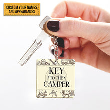 Key To The Camper - Acrylic Keychain - Traveling Gift For Camper, Camping Couples Personalized Custom Keychain