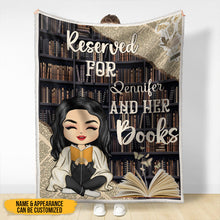 Reserved For And Her Books - Blanket - Gift For Book Lovers Personalized Custom Fleece&Flannel Blanket