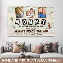 Custom Photo We Will Always Reach For You - Family Canvas - Gift For Mother Personalized Custom Canvas