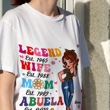 Legend Wife Mom Gift For Mother Personalized Custom Vintage T-shirt