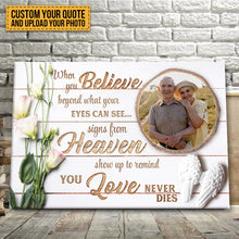 Custom Photo - Your Wings Were Ready But My Heart Was Not - Memorial Canvas - Personality Customized Canvas