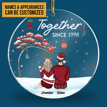 Together Since - Personalized Circle Acrylic Ornament - Christmas Gift For Couple, Husband And Wife