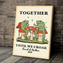 Together Until We Croak Frog Print Personalized Custom Framed Canvas Wall Art